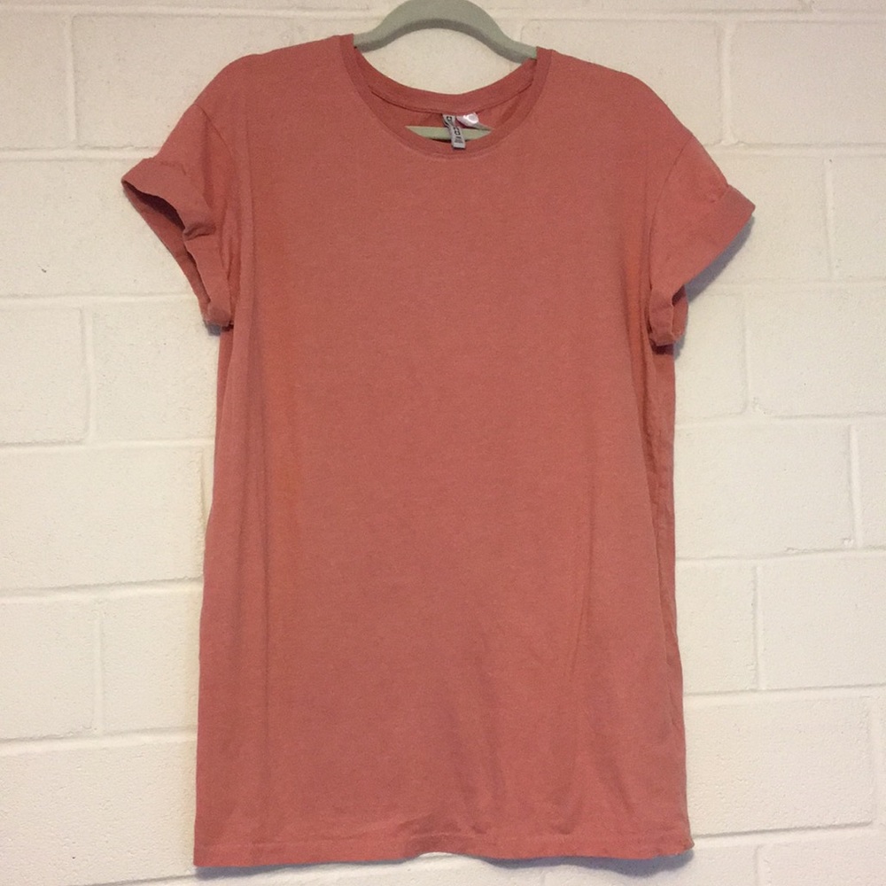 HM Boyfriend Style Tee Shirt with Cuffed Sleeves